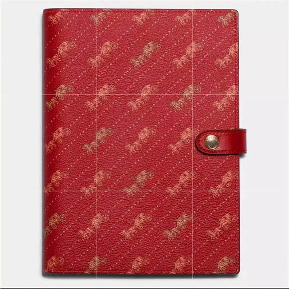 🐴📚🐴 COACH NOTEBOOK WITH DIAGONAL HORSE AND CARRIAGE PRINT 🐴📚🐴 NWT 🐴📚🐴